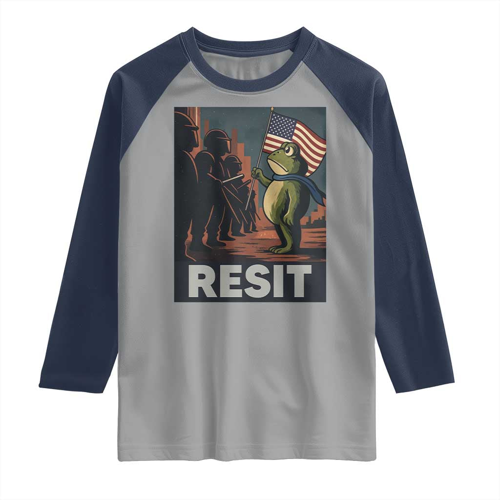 Resist Frog Raglan Shirt Portland Frog Activist America Political 2025 - Wonder Print Shop
