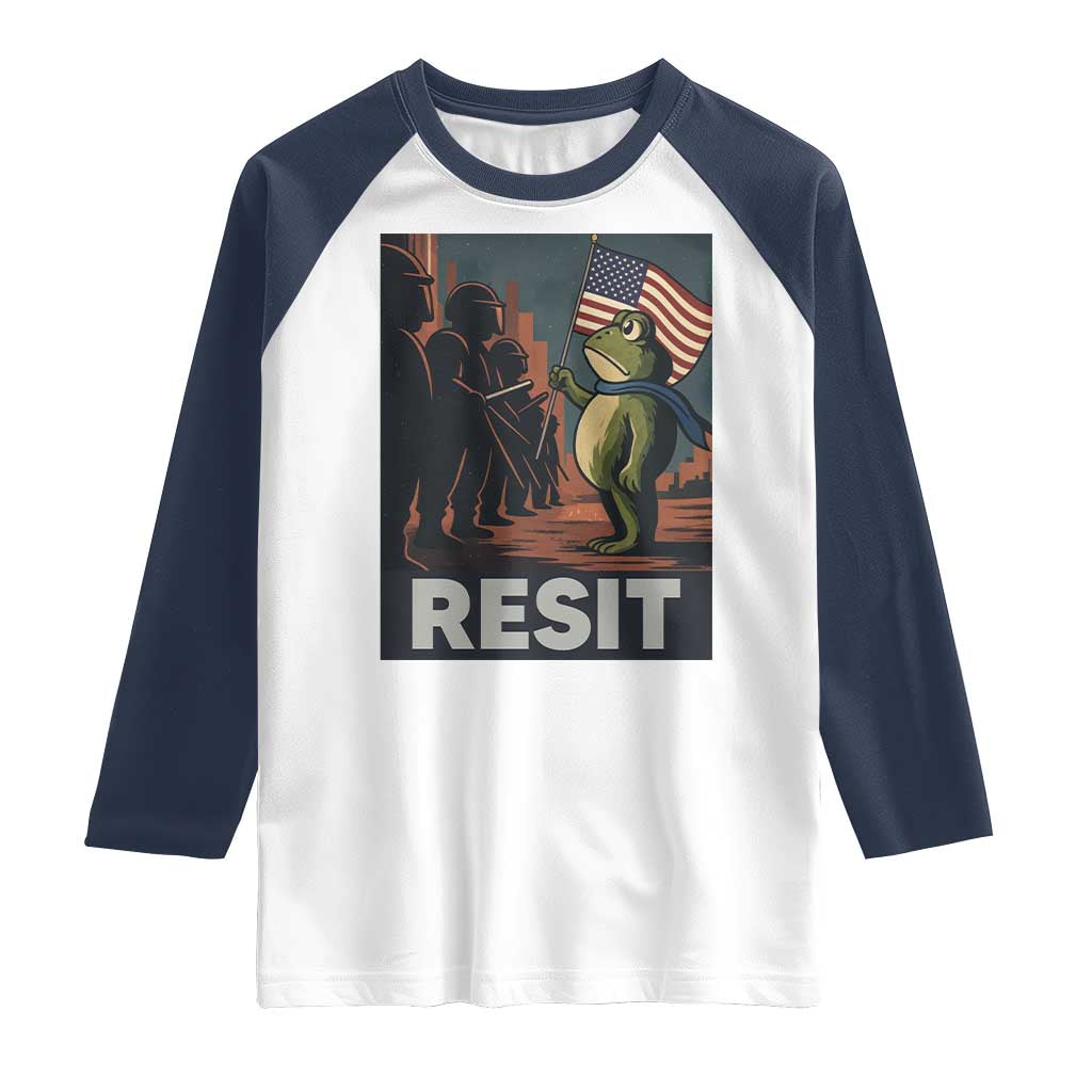 Resist Frog Raglan Shirt Portland Frog Activist America Political 2025 - Wonder Print Shop
