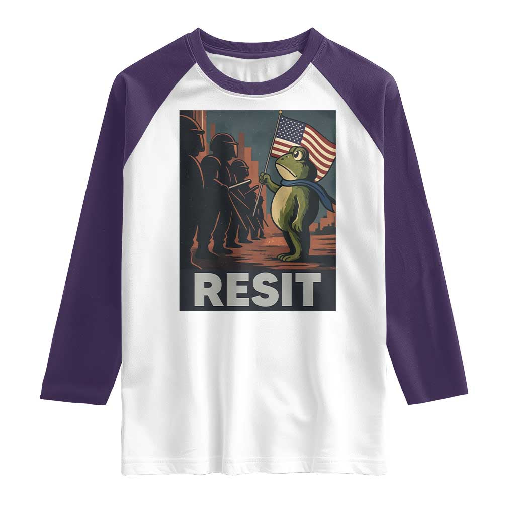 Resist Frog Raglan Shirt Portland Frog Activist America Political 2025 - Wonder Print Shop