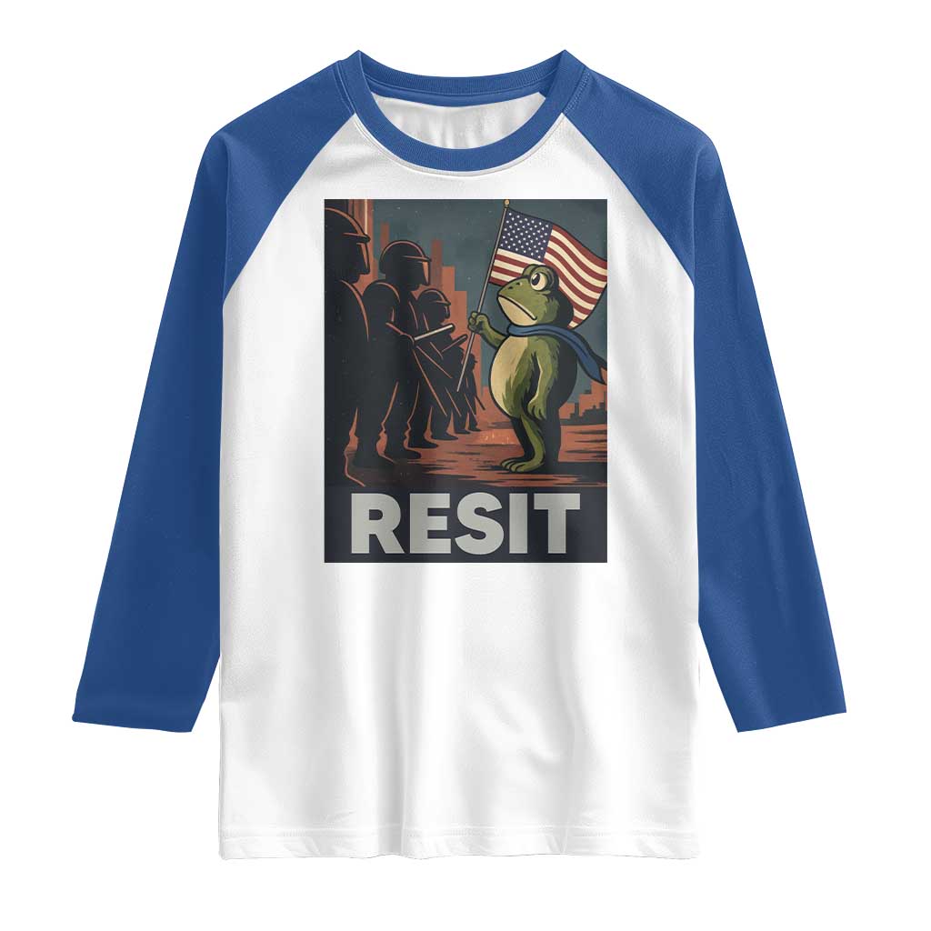 Resist Frog Raglan Shirt Portland Frog Activist America Political 2025 - Wonder Print Shop
