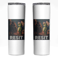 Resist Frog Skinny Tumbler Portland Frog Activist America Political 2025 - Wonder Print Shop