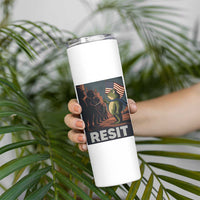 Resist Frog Skinny Tumbler Portland Frog Activist America Political 2025 - Wonder Print Shop