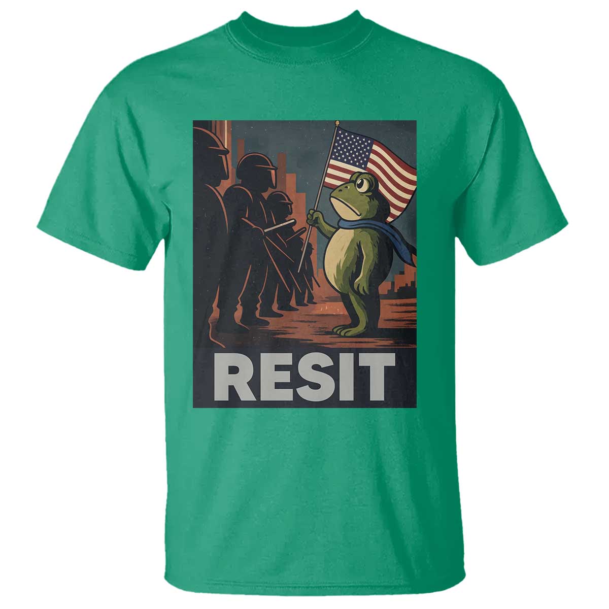 Resist Frog T Shirt Portland Frog Activist America Political 2025 - Wonder Print Shop