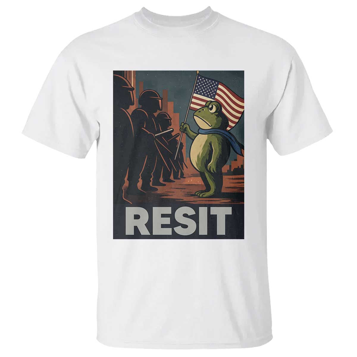 Resist Frog T Shirt Portland Frog Activist America Political 2025 - Wonder Print Shop