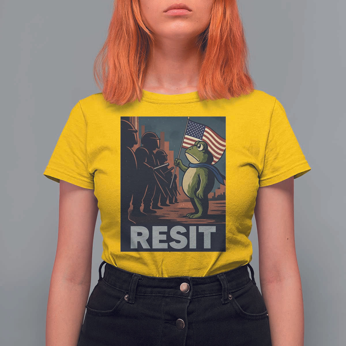 Resist Frog T Shirt For Women Portland Frog Activist America Political 2025 - Wonder Print Shop