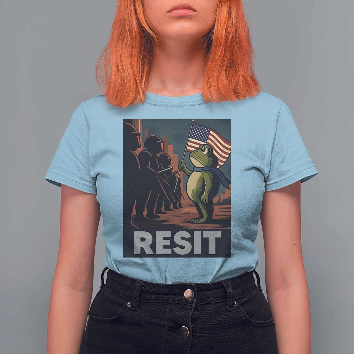 Resist Frog T Shirt For Women Portland Frog Activist America Political 2025 - Wonder Print Shop