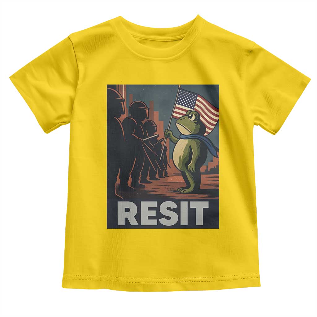 Resist Frog Toddler T Shirt Portland Frog Activist America Political 2025 - Wonder Print Shop