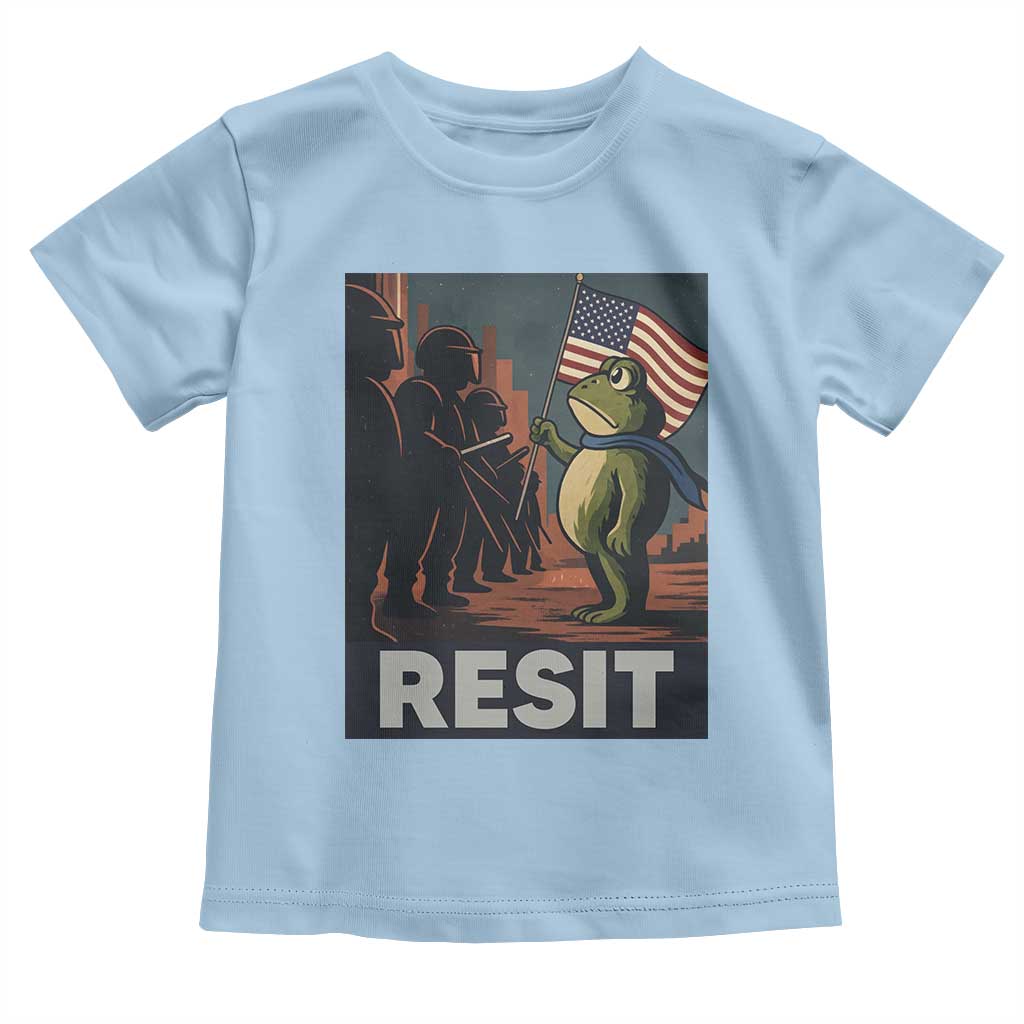 Resist Frog Toddler T Shirt Portland Frog Activist America Political 2025 - Wonder Print Shop