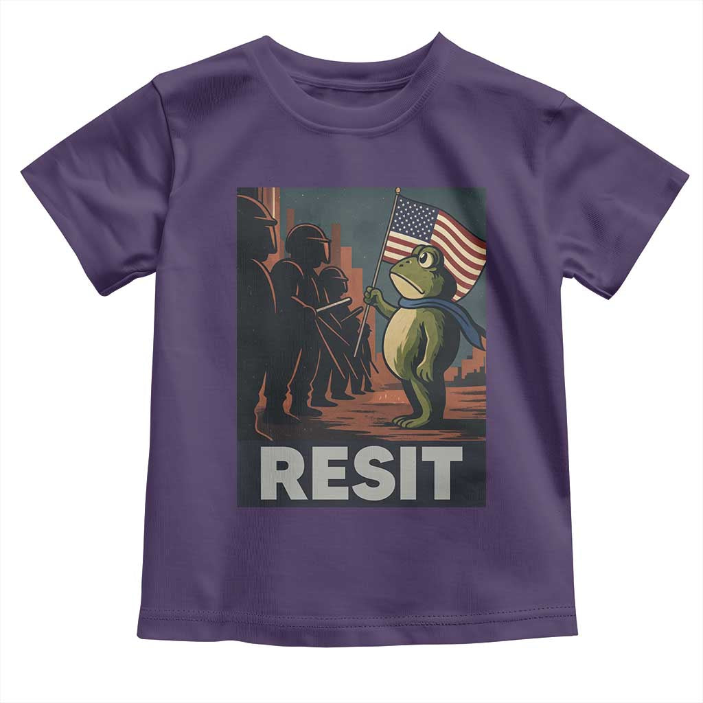 Resist Frog Toddler T Shirt Portland Frog Activist America Political 2025 - Wonder Print Shop