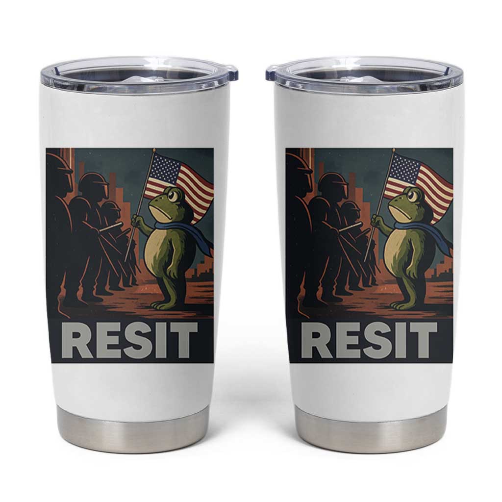 Resist Frog Tumbler Cup Portland Frog Activist America Political 2025 - Wonder Print Shop