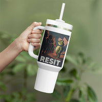 Resist Frog Tumbler With Handle Portland Frog Activist America Political 2025 - Wonder Print Shop
