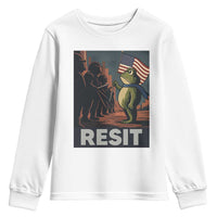 Resist Frog Youth Sweatshirt Portland Frog Activist America Political 2025 - Wonder Print Shop