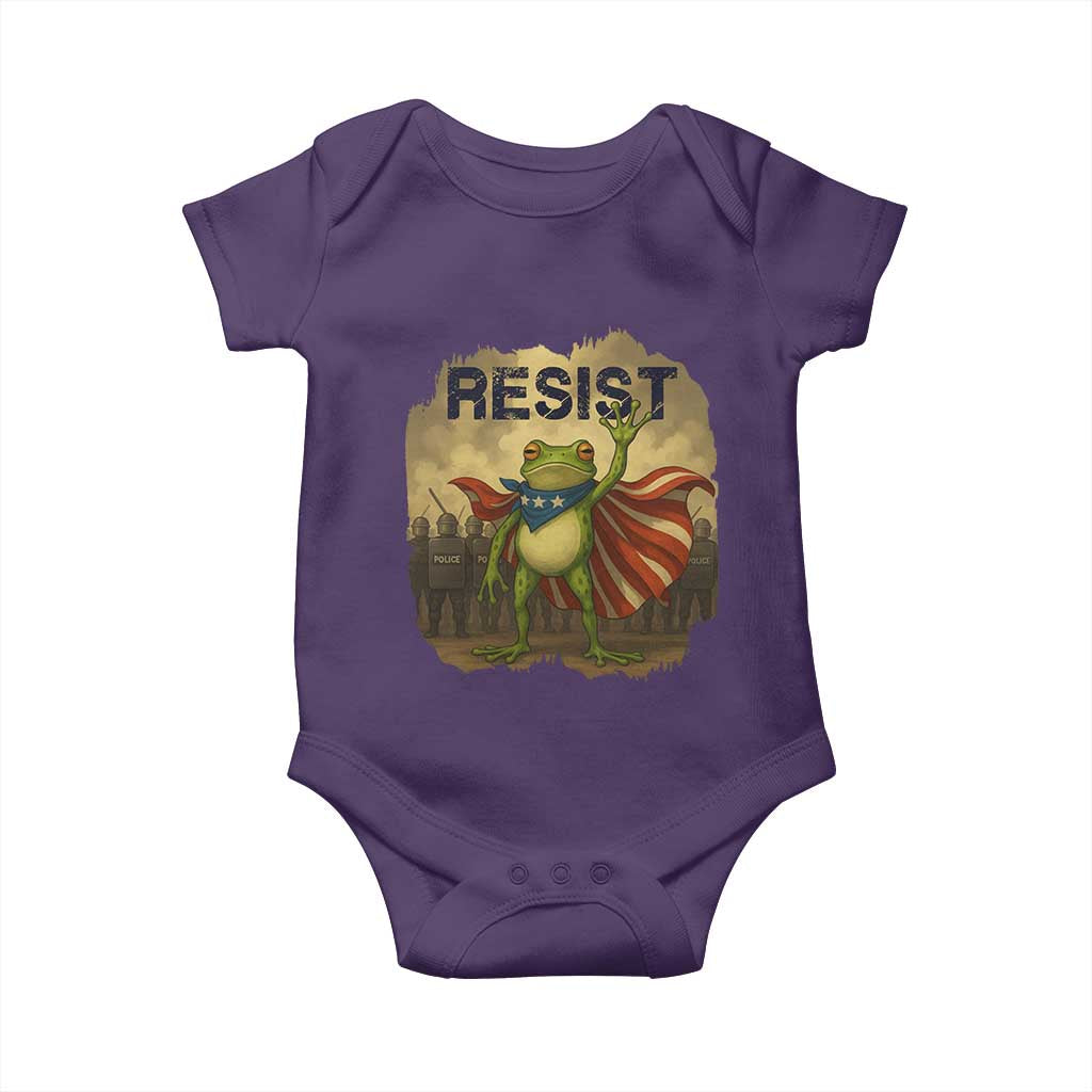 Resist Frog Christian Christmas Baby Onesie Funny Polittical 2025 Meme - Wonder Print Shop