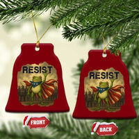 Resist Frog Christian Xmas Ceramic Ornament Funny Polittical 2025 Meme - Wonder Print Shop