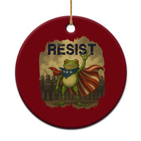Resist Frog Christian Xmas Ceramic Ornament Funny Polittical 2025 Meme - Wonder Print Shop