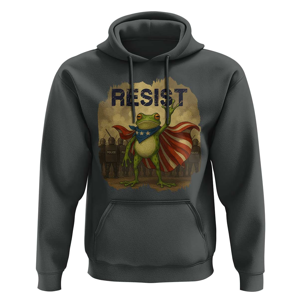 Resist Frog Christian Christmas Hoodie Funny Polittical 2025 Meme - Wonder Print Shop