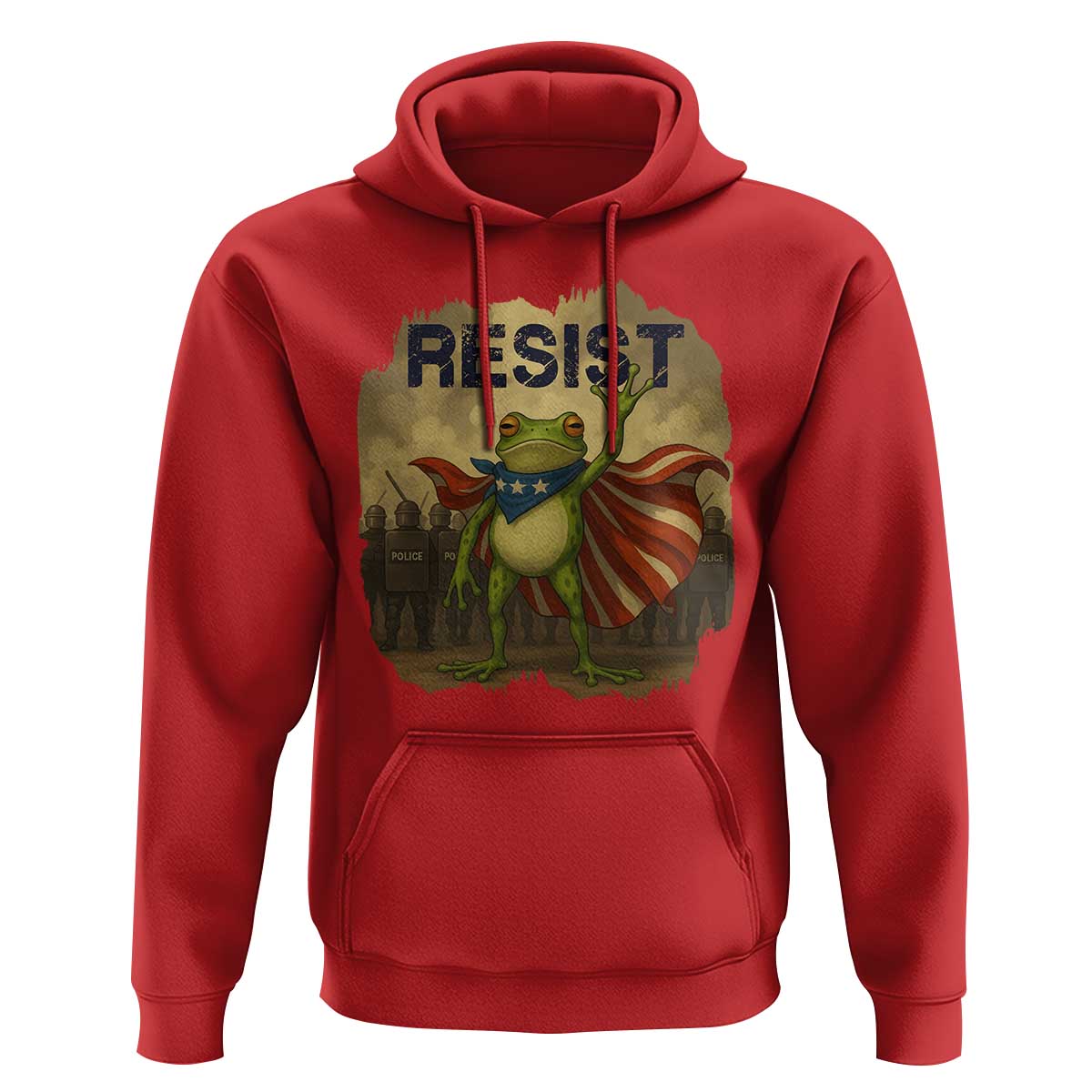 Resist Frog Christian Christmas Hoodie Funny Polittical 2025 Meme - Wonder Print Shop