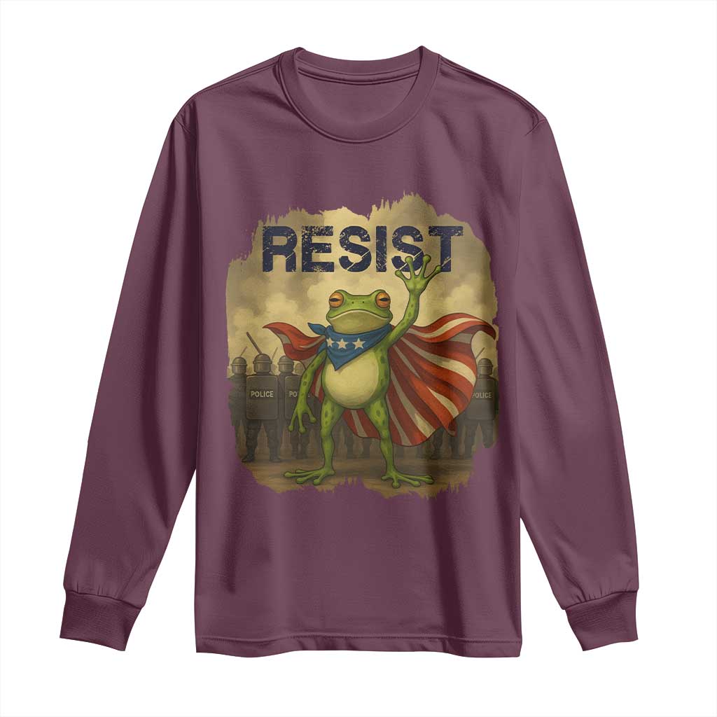 Resist Frog Christian Christmas Long Sleeve Shirt Funny Polittical 2025 Meme - Wonder Print Shop
