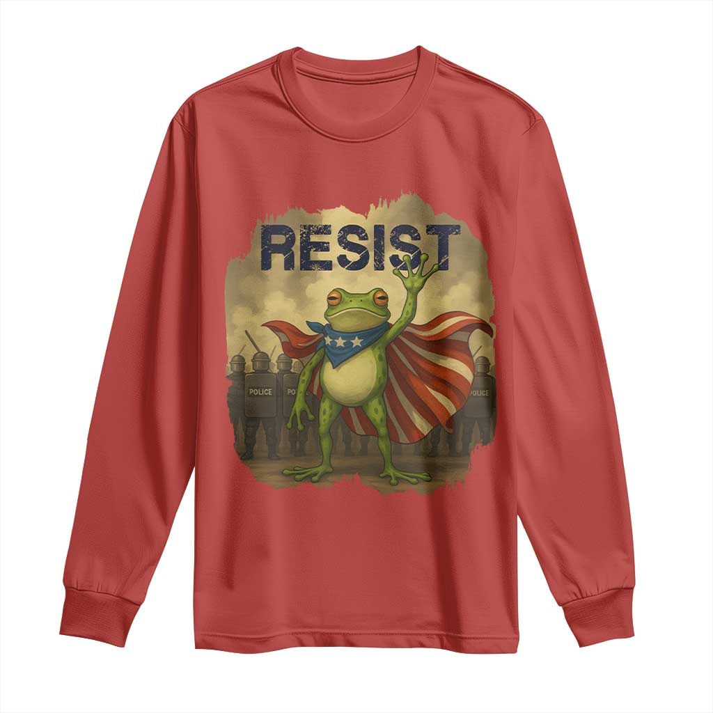 Resist Frog Christian Christmas Long Sleeve Shirt Funny Polittical 2025 Meme - Wonder Print Shop