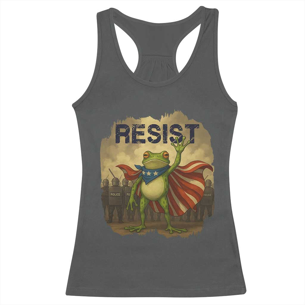 Resist Frog Christian Christmas Racerback Tank Top Funny Polittical 2025 Meme - Wonder Print Shop