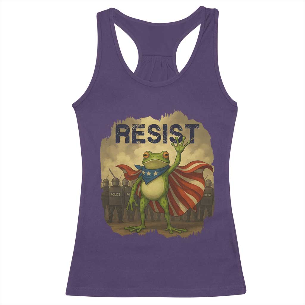 Resist Frog Christian Christmas Racerback Tank Top Funny Polittical 2025 Meme - Wonder Print Shop