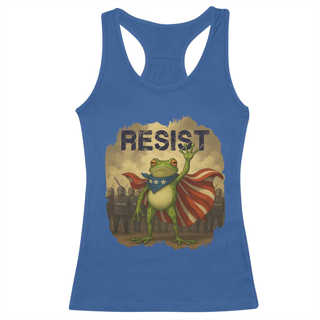 Resist Frog Christian Christmas Racerback Tank Top Funny Polittical 2025 Meme - Wonder Print Shop