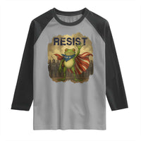 Resist Frog Christian Christmas Raglan Shirt Funny Polittical 2025 Meme - Wonder Print Shop