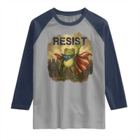 Resist Frog Christian Christmas Raglan Shirt Funny Polittical 2025 Meme - Wonder Print Shop
