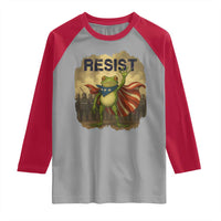 Resist Frog Christian Christmas Raglan Shirt Funny Polittical 2025 Meme - Wonder Print Shop