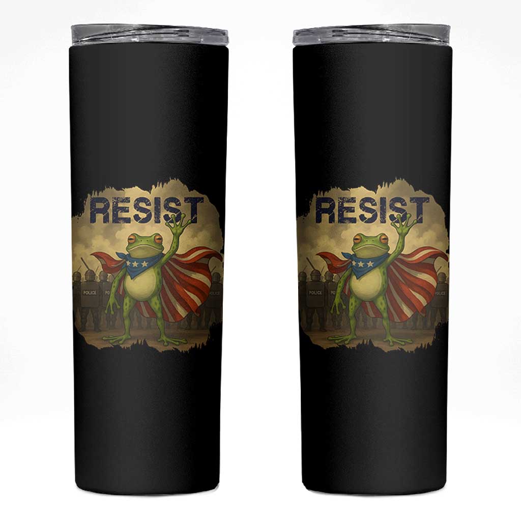 Resist Frog Christian Christmas Skinny Tumbler Funny Polittical 2025 Meme - Wonder Print Shop