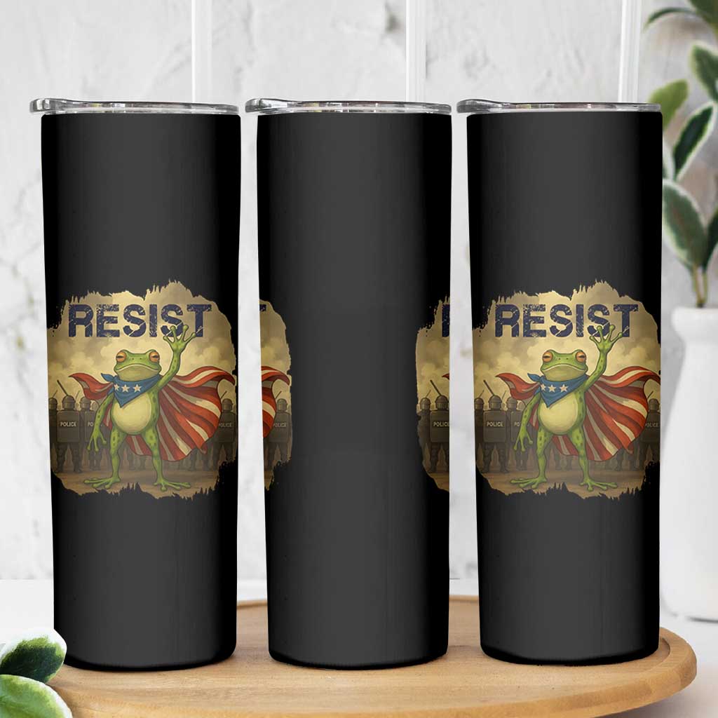 Resist Frog Christian Christmas Skinny Tumbler Funny Polittical 2025 Meme - Wonder Print Shop