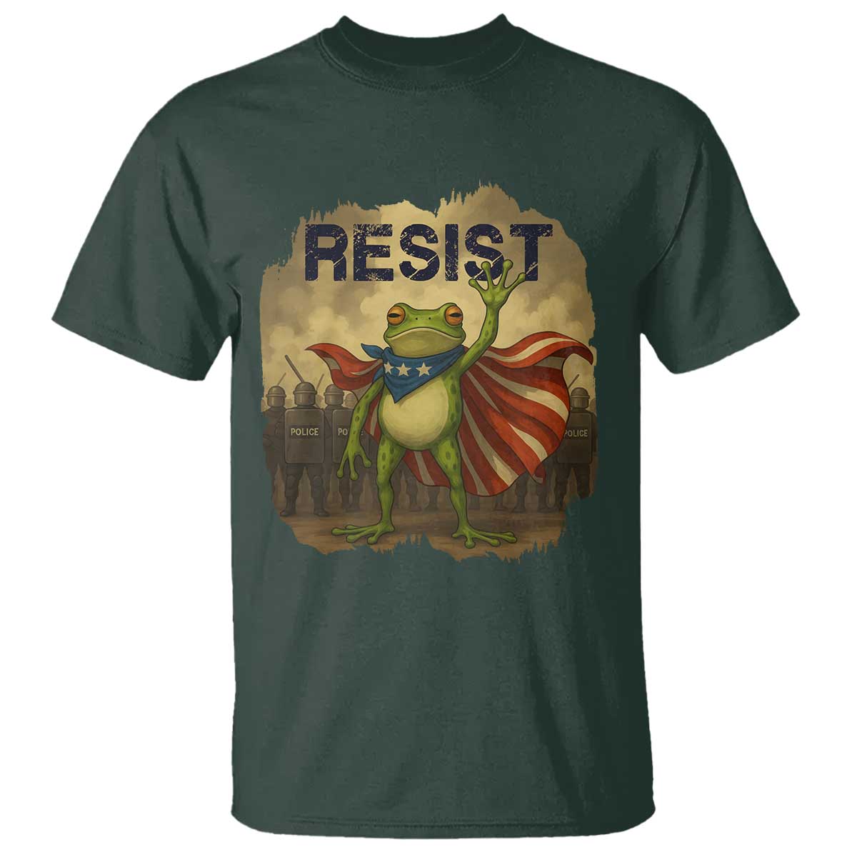 Resist Frog Christian Christmas T Shirt Funny Polittical 2025 Meme - Wonder Print Shop
