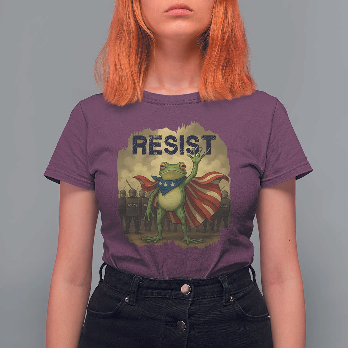 Resist Frog Christian Christmas T Shirt For Women Funny Polittical 2025 Meme - Wonder Print Shop