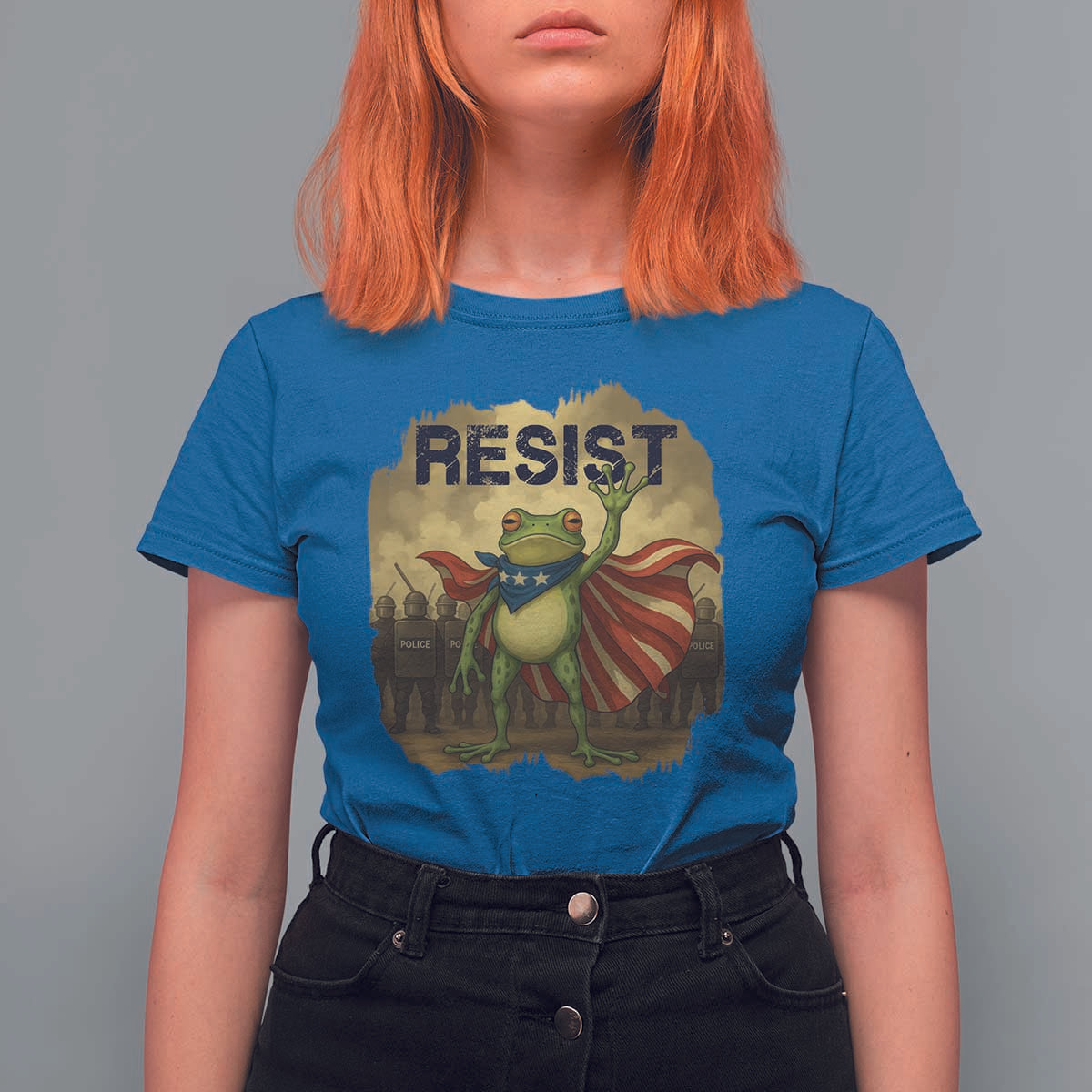 Resist Frog Christian Christmas T Shirt For Women Funny Polittical 2025 Meme - Wonder Print Shop