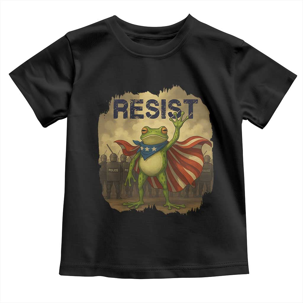 Resist Frog Christian Christmas Toddler T Shirt Funny Polittical 2025 Meme - Wonder Print Shop