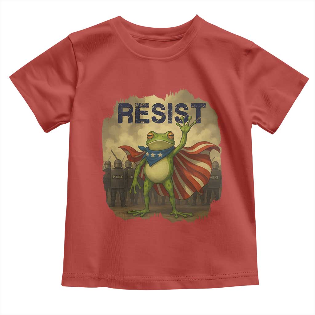 Resist Frog Christian Christmas Toddler T Shirt Funny Polittical 2025 Meme - Wonder Print Shop
