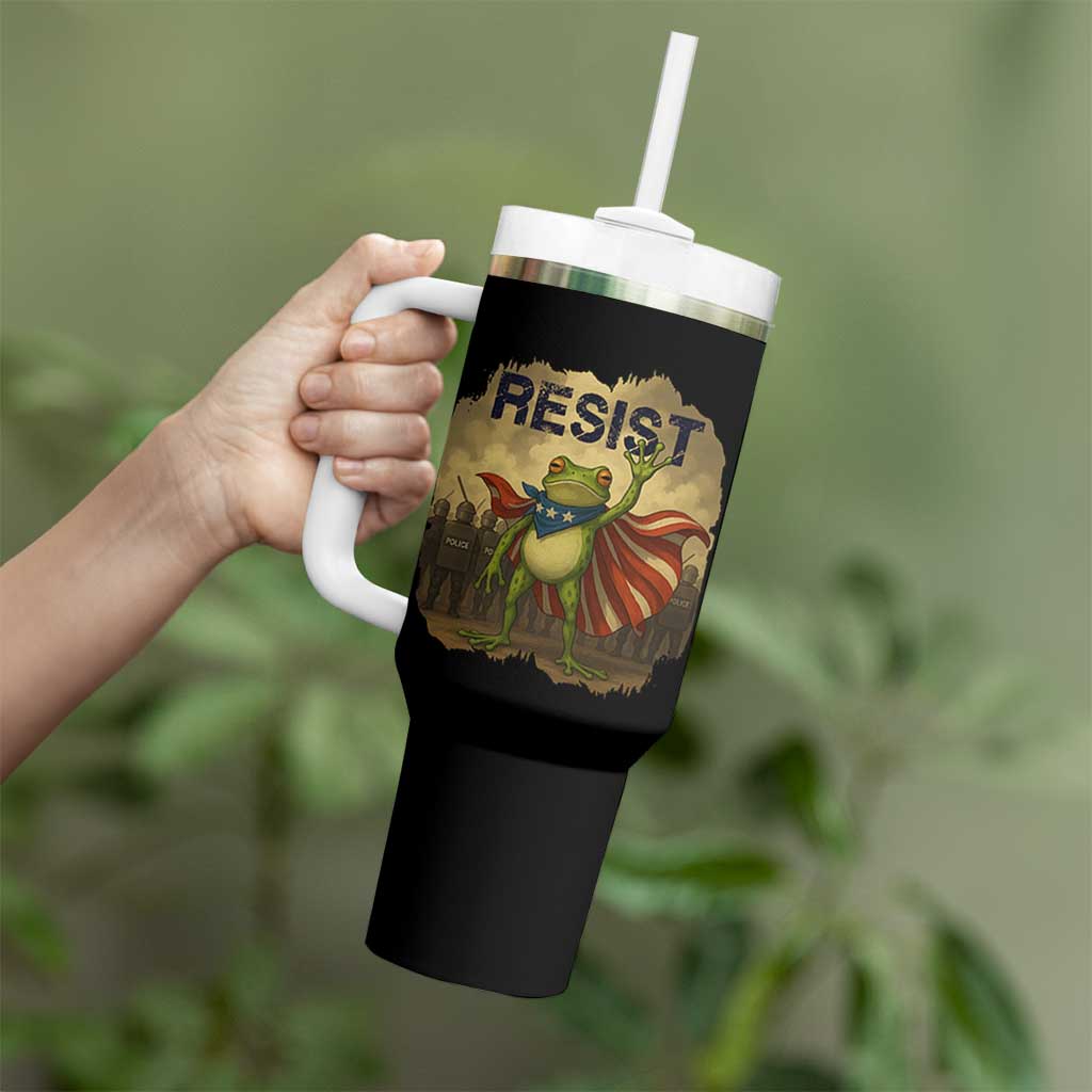 Resist Frog Christian Christmas Tumbler With Handle Funny Polittical 2025 Meme - Wonder Print Shop