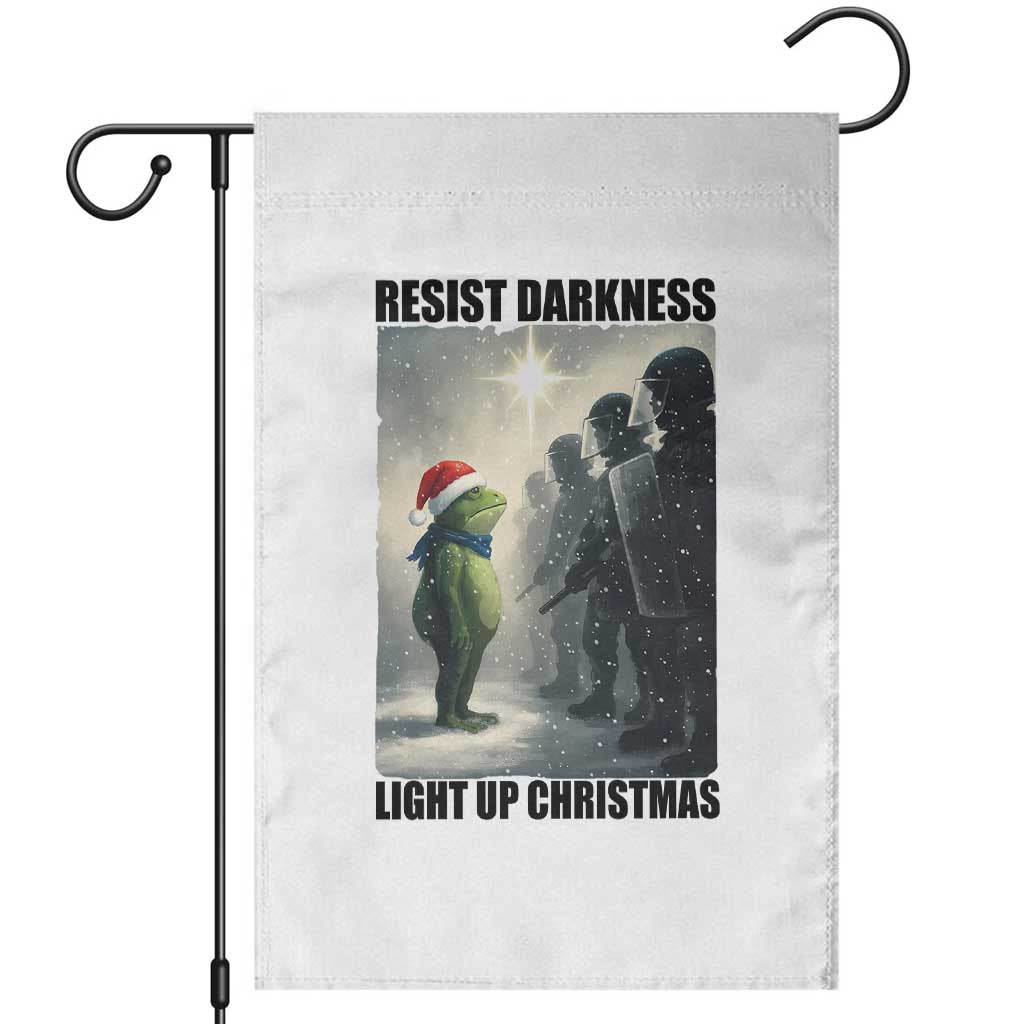 Frogs Resist Christmas Garden Flag Funny Portland Protest ICE Activist Meme - Wonder Print Shop