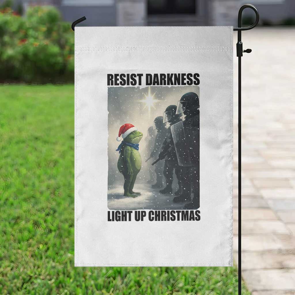Frogs Resist Christmas Garden Flag Funny Portland Protest ICE Activist Meme - Wonder Print Shop