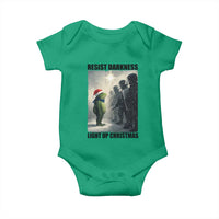 Frogs Resist Christmas Baby Onesie Funny Portland Protest ICE Activist Meme - Wonder Print Shop