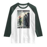 Frogs Resist Christmas Raglan Shirt Funny Portland Protest ICE Activist Meme - Wonder Print Shop