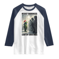 Frogs Resist Christmas Raglan Shirt Funny Portland Protest ICE Activist Meme - Wonder Print Shop