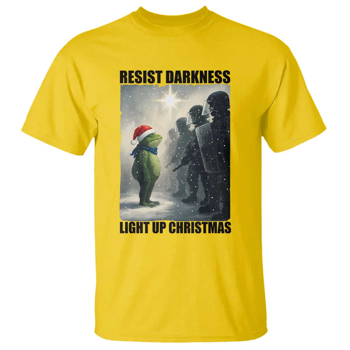 Frogs Resist Christmas T Shirt Funny Portland Protest ICE Activist Meme - Wonder Print Shop