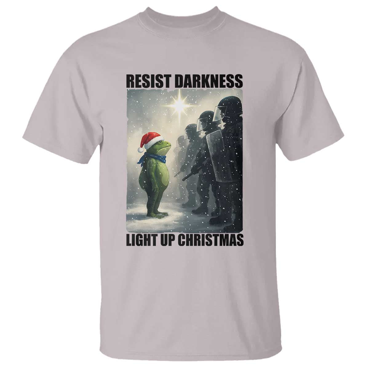 Frogs Resist Christmas T Shirt Funny Portland Protest ICE Activist Meme - Wonder Print Shop