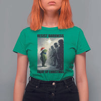 Frogs Resist Christmas T Shirt For Women Funny Portland Protest ICE Activist Meme - Wonder Print Shop