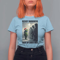Frogs Resist Christmas T Shirt For Women Funny Portland Protest ICE Activist Meme - Wonder Print Shop