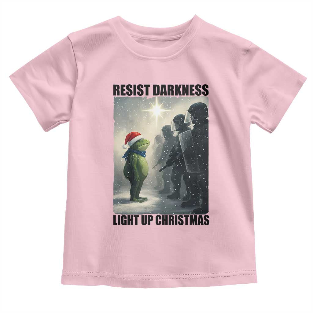 Frogs Resist Christmas Toddler T Shirt Funny Portland Protest ICE Activist Meme - Wonder Print Shop