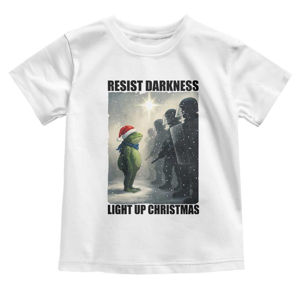 Frogs Resist Christmas Toddler T Shirt Funny Portland Protest ICE Activist Meme - Wonder Print Shop