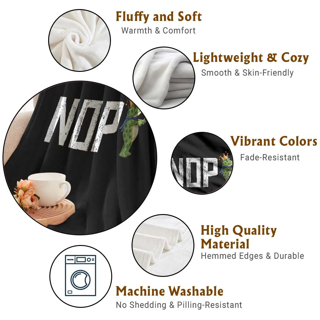 Frogs Resist Throw Blanket No Kings In America Political 2025 - Wonder Print Shop