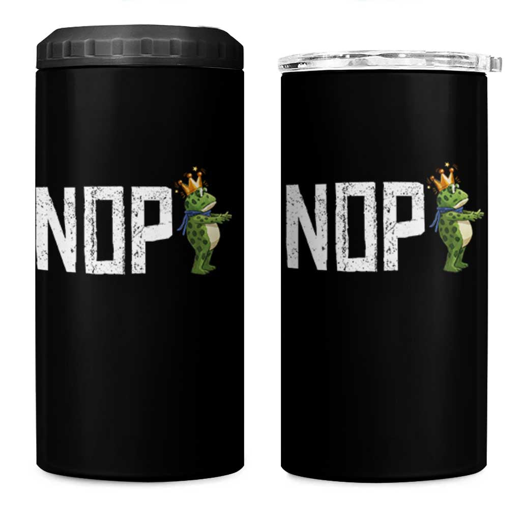 Frogs Resist 4 in 1 Can Cooler Tumbler No Kings In America Political 2025 - Wonder Print Shop